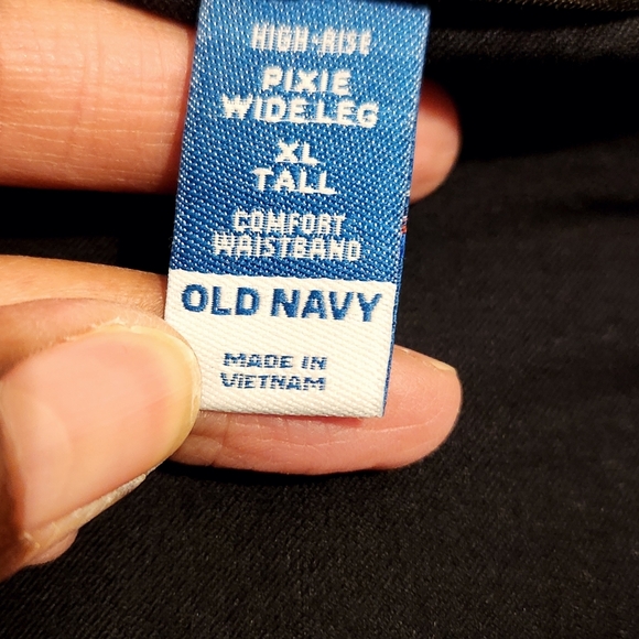 Old Navy | Women's Classic Black Pixie High Waist Wide Leg Pants (Size XL Tall) - Picture 3 of 13